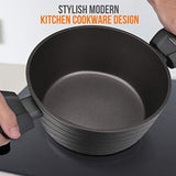 Olla con tapa color negro NUTRICHEF PRTNCCW12CP