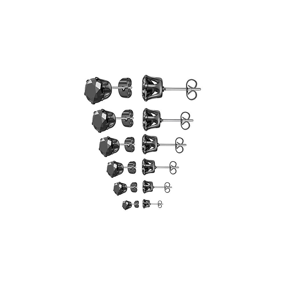 Aretes tipo dormilona de acero inoxidable para mujeres