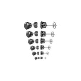 Aretes tipo dormilona de acero inoxidable para mujeres