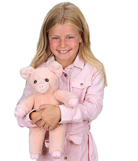 Peluche de cerdo color rosa de 15 in. Bearington Collection
