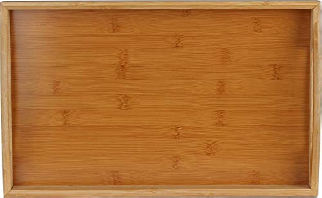 Bandeja de madera con asas – Ideal para cenas, bandeja de té