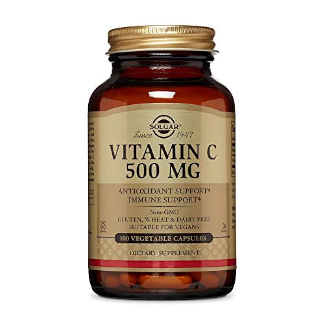 Vitamina C 500 mg, 100 cápsulas vegetales