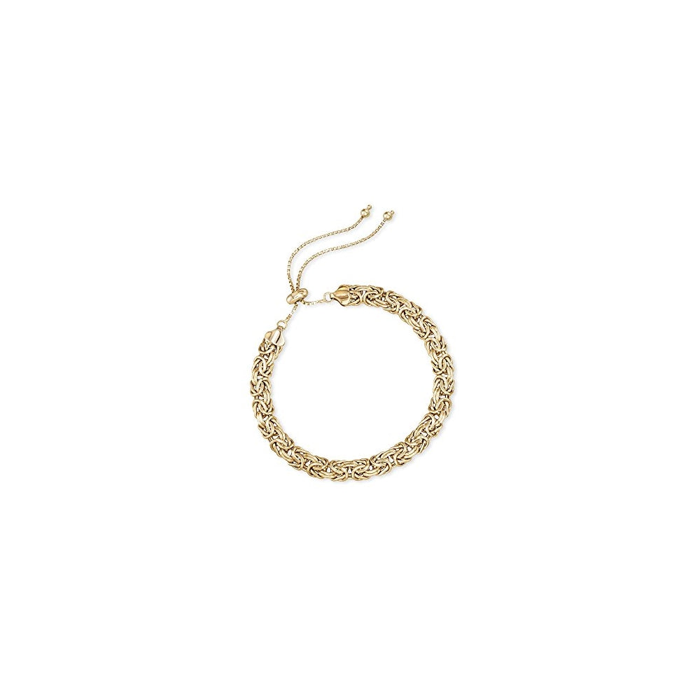 Pulseras y tobilleras de bolo bizantino plata chapada en oro