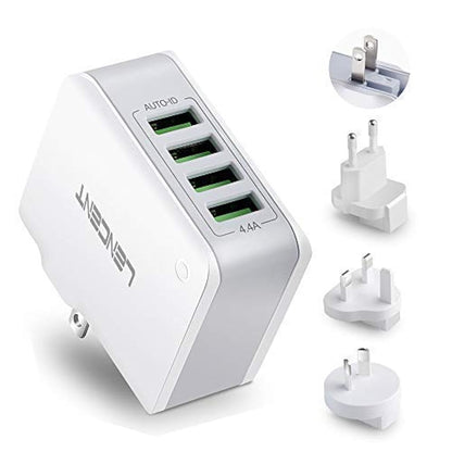 LENCENT - Cargador de pared USB múltiple, 4 puertos USB