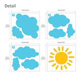 Pegatinas de pared para habitación infantil, diseño de sol