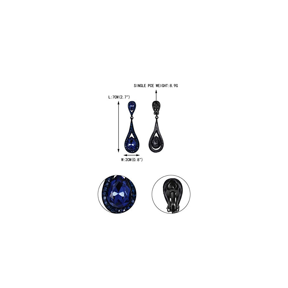 Aretes colgantes de cristal austriaco para mujer