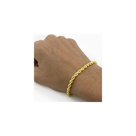 Pulseras de oro amarillo de 14 quilates con corte