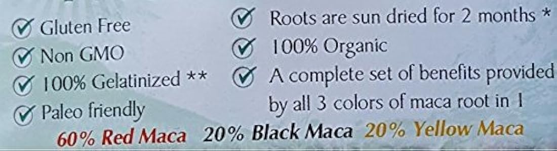 Triple Maca en polvo orgánico 100% por incaliving