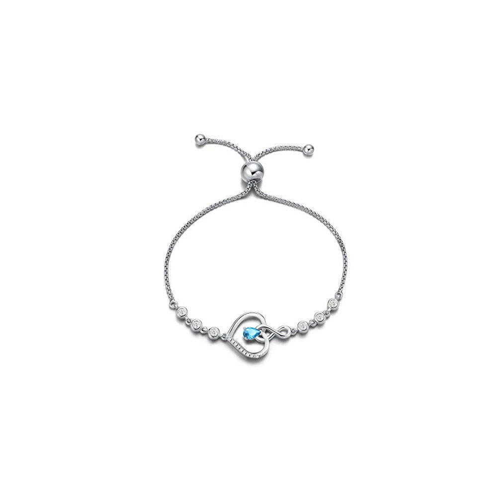 Pulseras para mujer regalos para niñas AGVANA Aguamarina