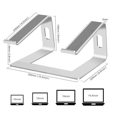Soporte de aluminio para computadora portátil compatible