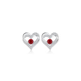 Aretes de plata  con piedra de nacimiento de diciembre