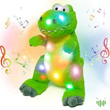 Peluches Peluche de peluche musical con diseño de dinosaurio