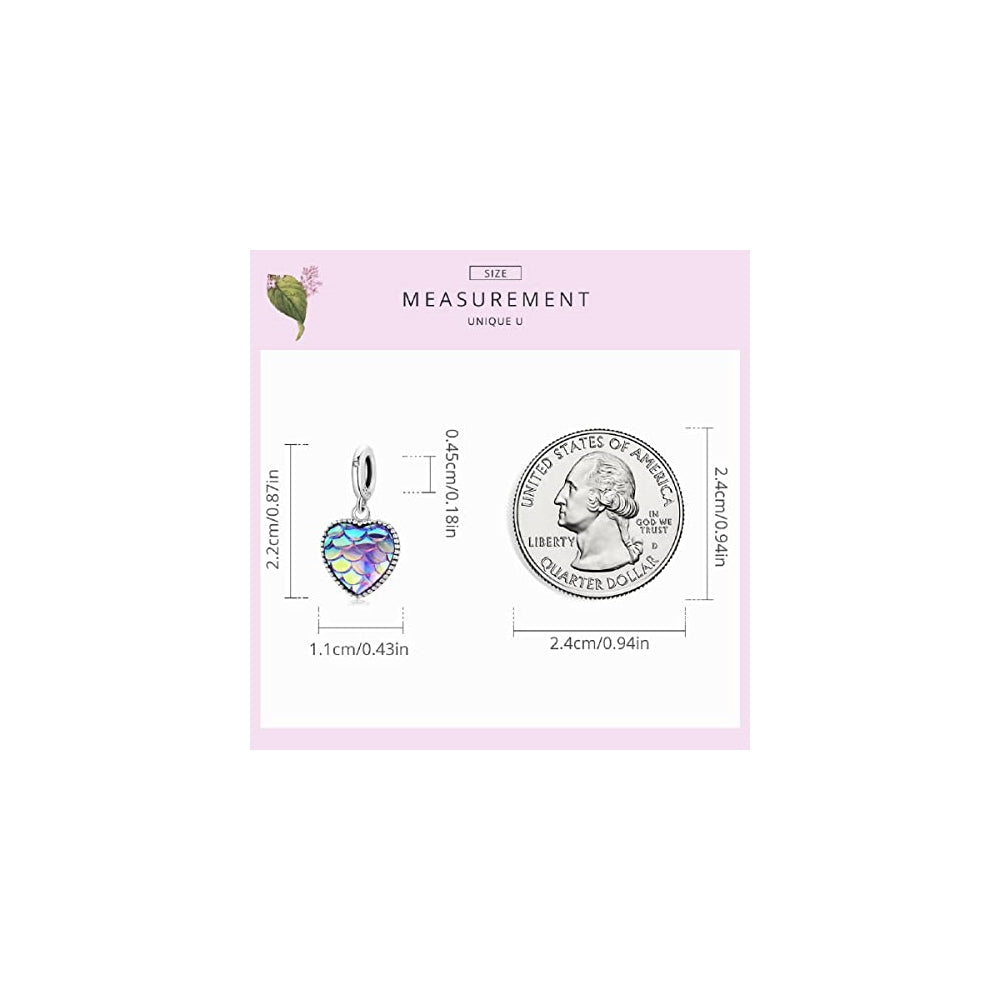 Pulseras y tobilleras de plata de ley con diseño de corazón