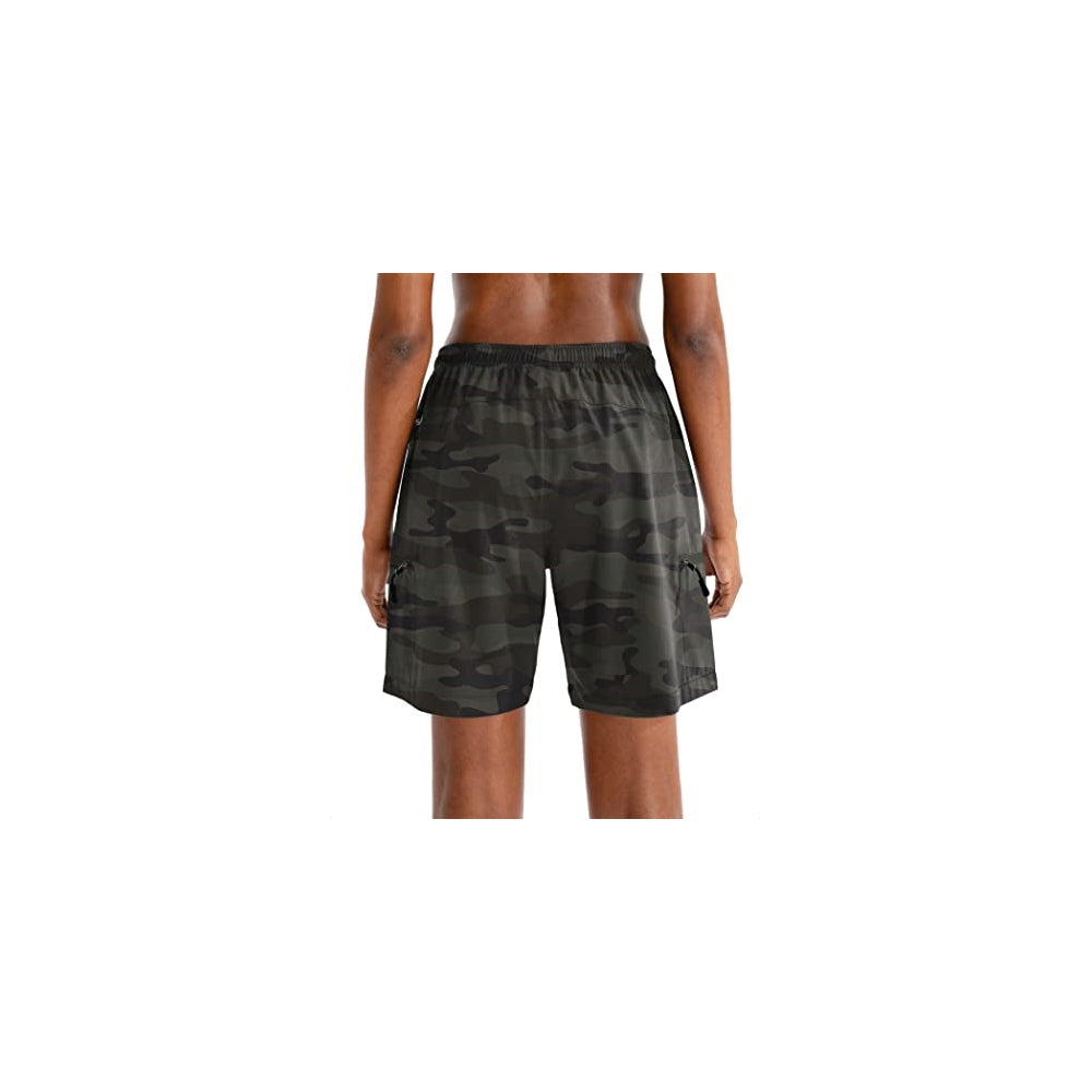 Shorts cortos de senderismo para mujer talla 3XL verde
