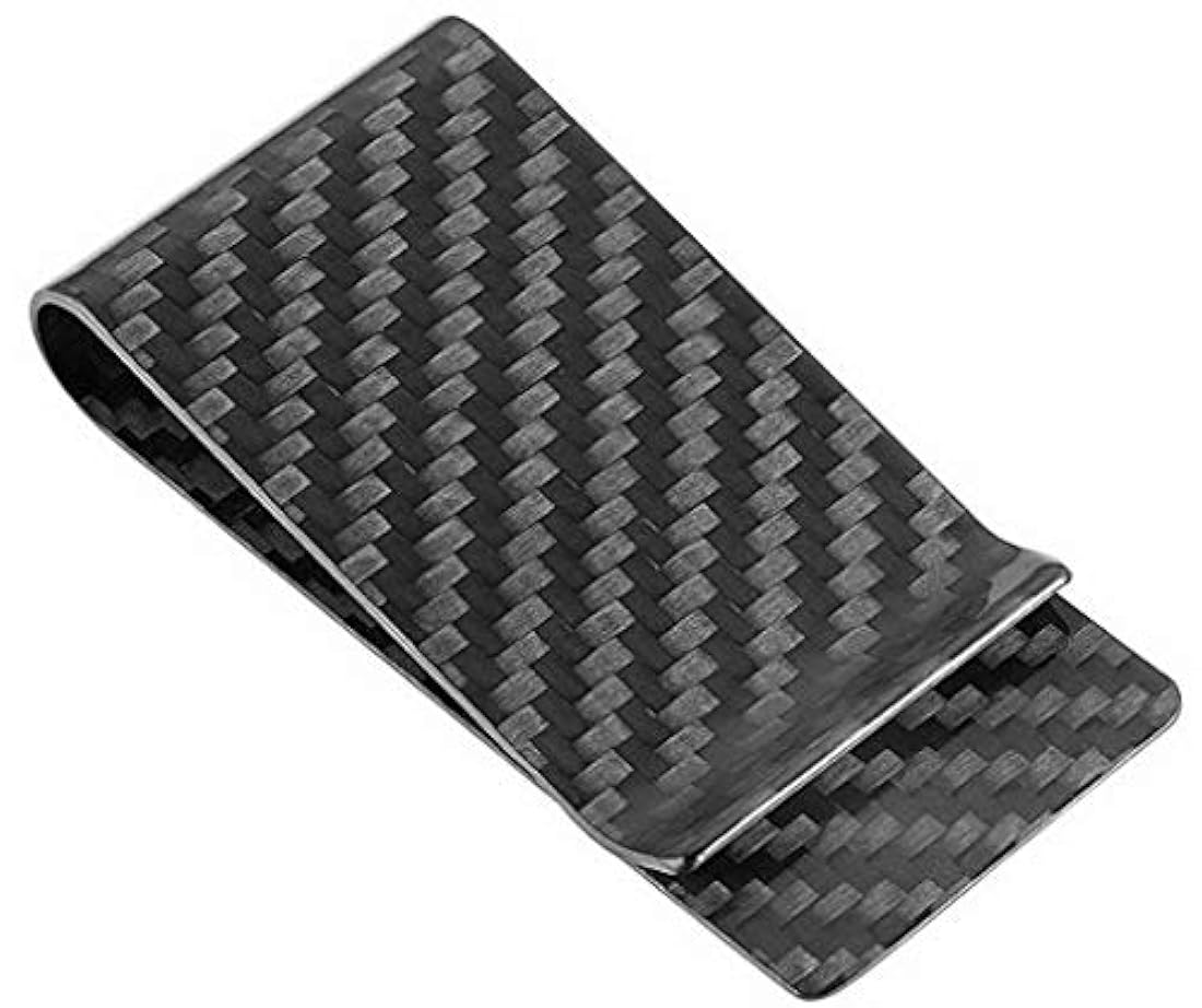 Travelambo - Monedero de fibra de carbono con clip frontal