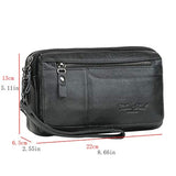 Bolso de piel tipo cartera de embrague para hombre