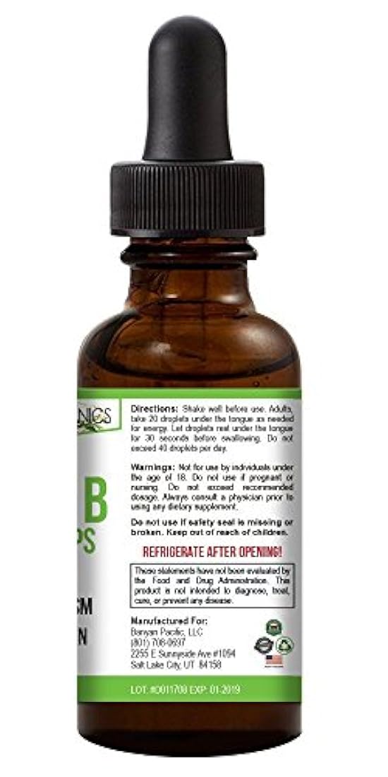 Complejo Vitamina B Líquido Gotas para renovar Energía