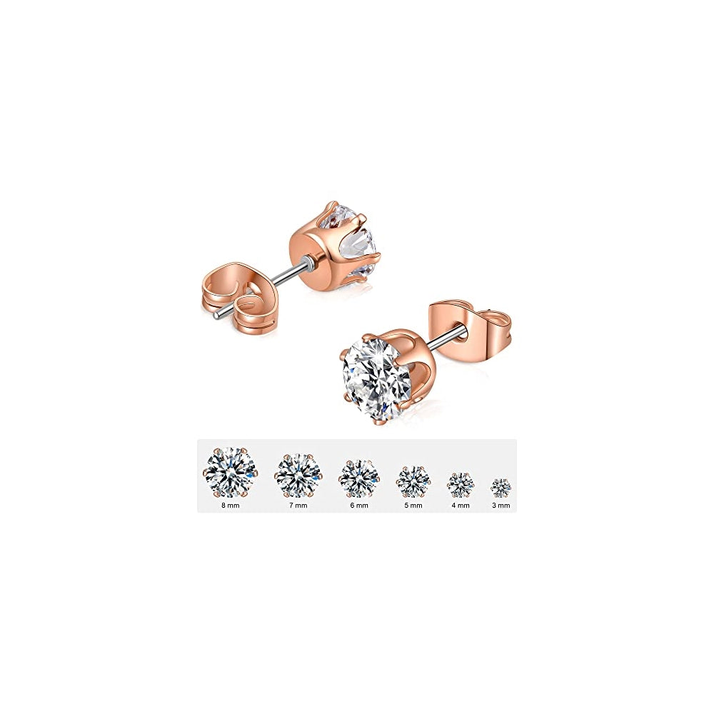 Aretes tipo dormilona acero inoxidable para mujeres