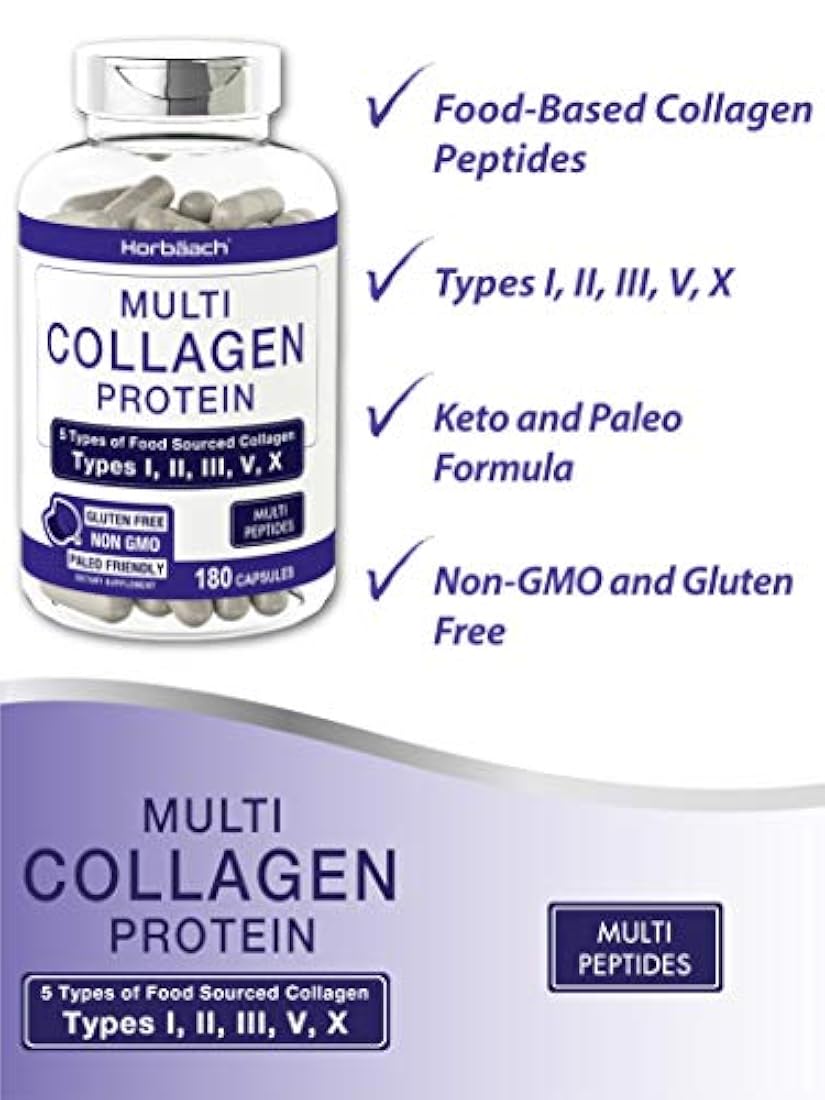 Horbaach -Cápsulas de proteína de colágeno(2000 mg, 180 uni)