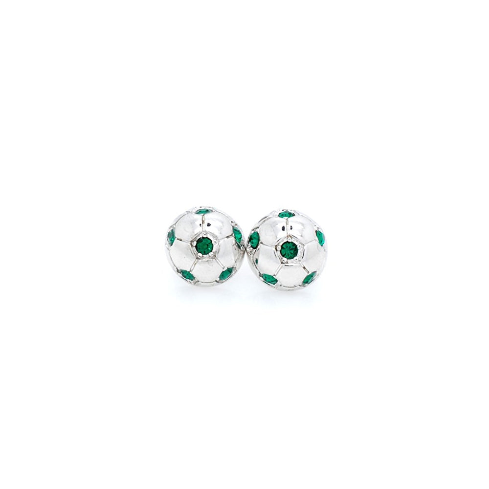 Aretes de bola de fútbol con diseño
