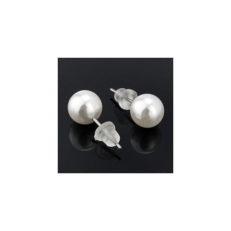 Aretes de perlas de imitación hipoalergénicas para mujeres