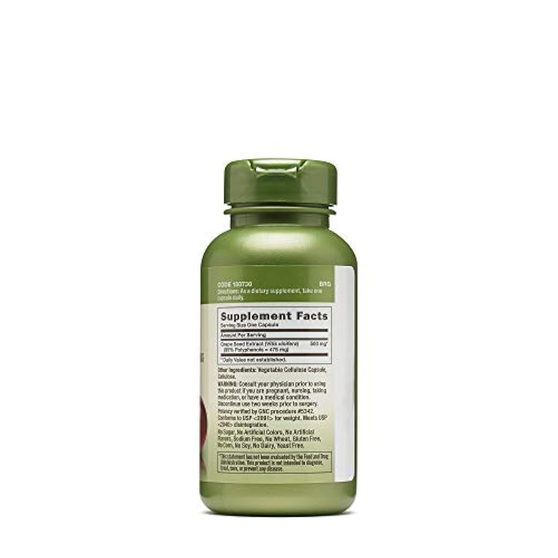 GNC Herbal Plus Extracto de semilla de uva 500 mg