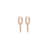 Aretes colgantes de plata para mujer chapados en oro