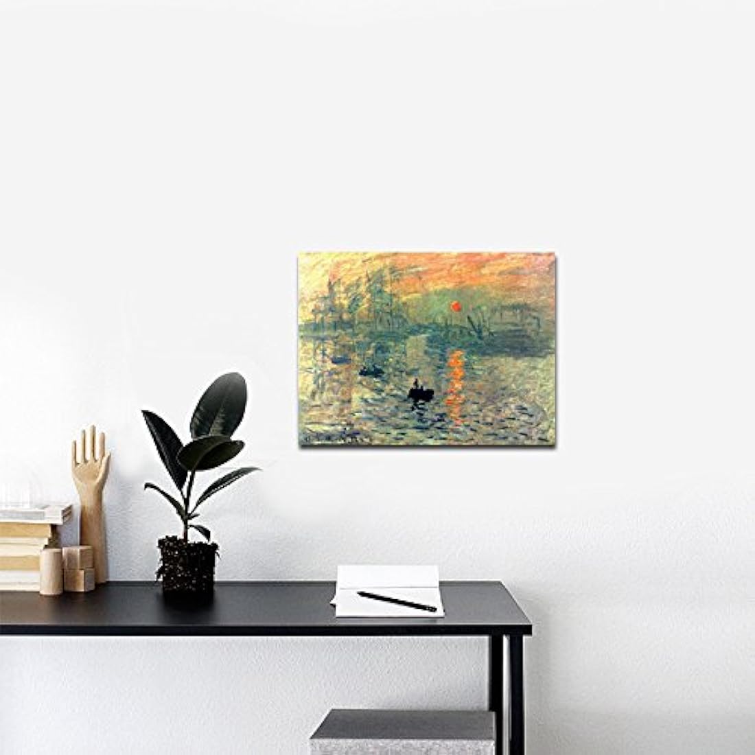 Wieco Art Sunset Lienzo impresiones de Claude Monet