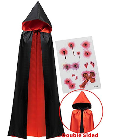 Disfraz de vampiro para adulto capa reversible, talla unica