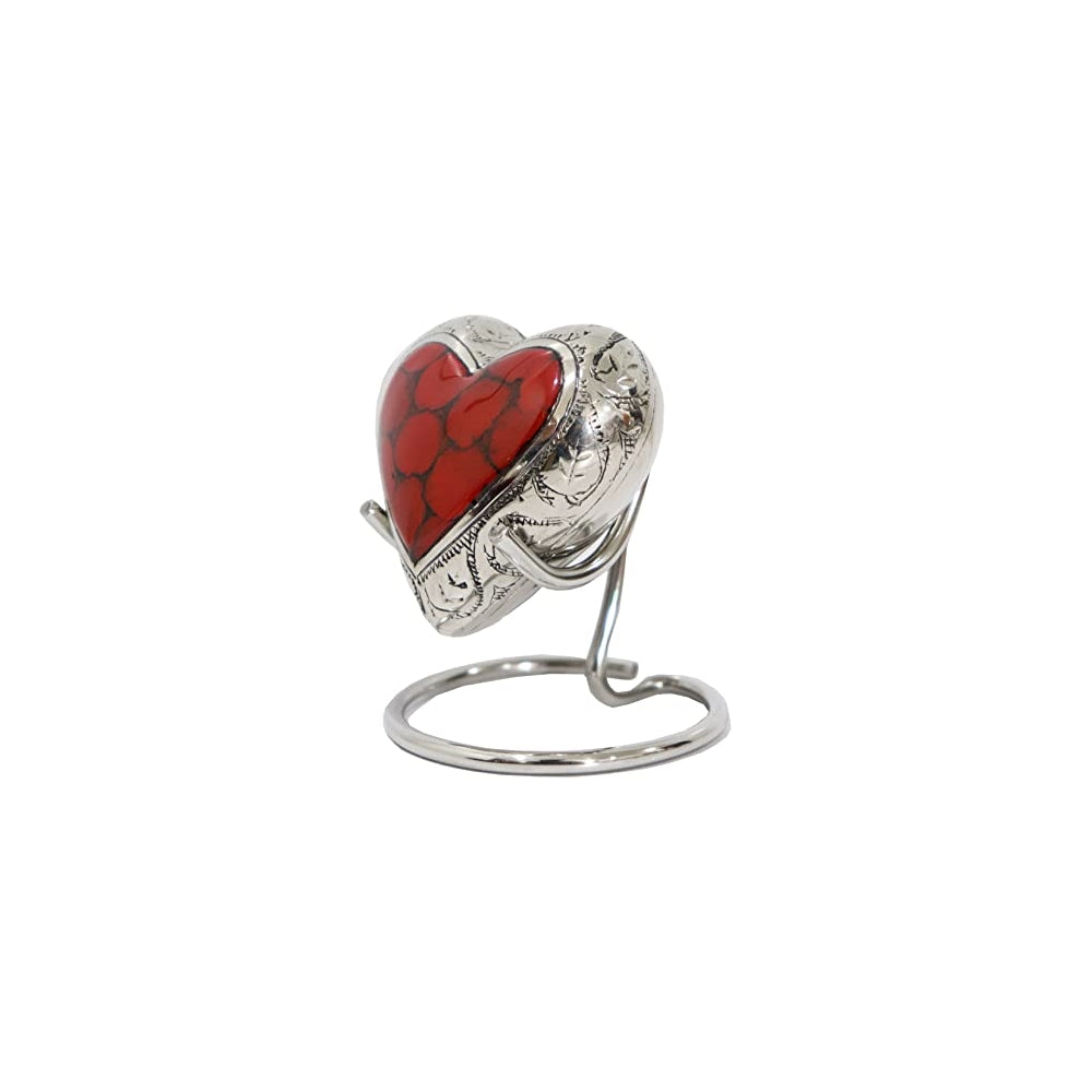 Recuerdo Urna forma de corazón pequeña para cenizas humanas