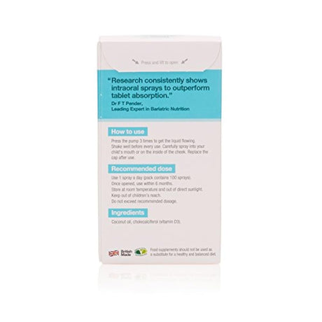 betteryou dluxinfant vitamina D3 spray oral 0.5 fl oz