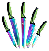 SiliSlick - Juego de 5 cuchillos elegantes, calidad chef,