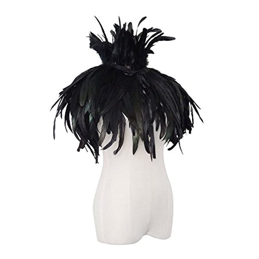 Disfraces - Poncho de plumas estilo victoriano