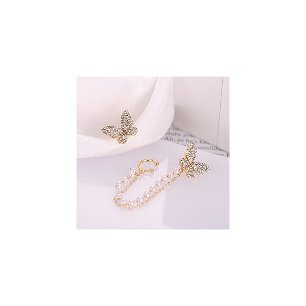 Aretes de hoja sin perforaciones para mujer