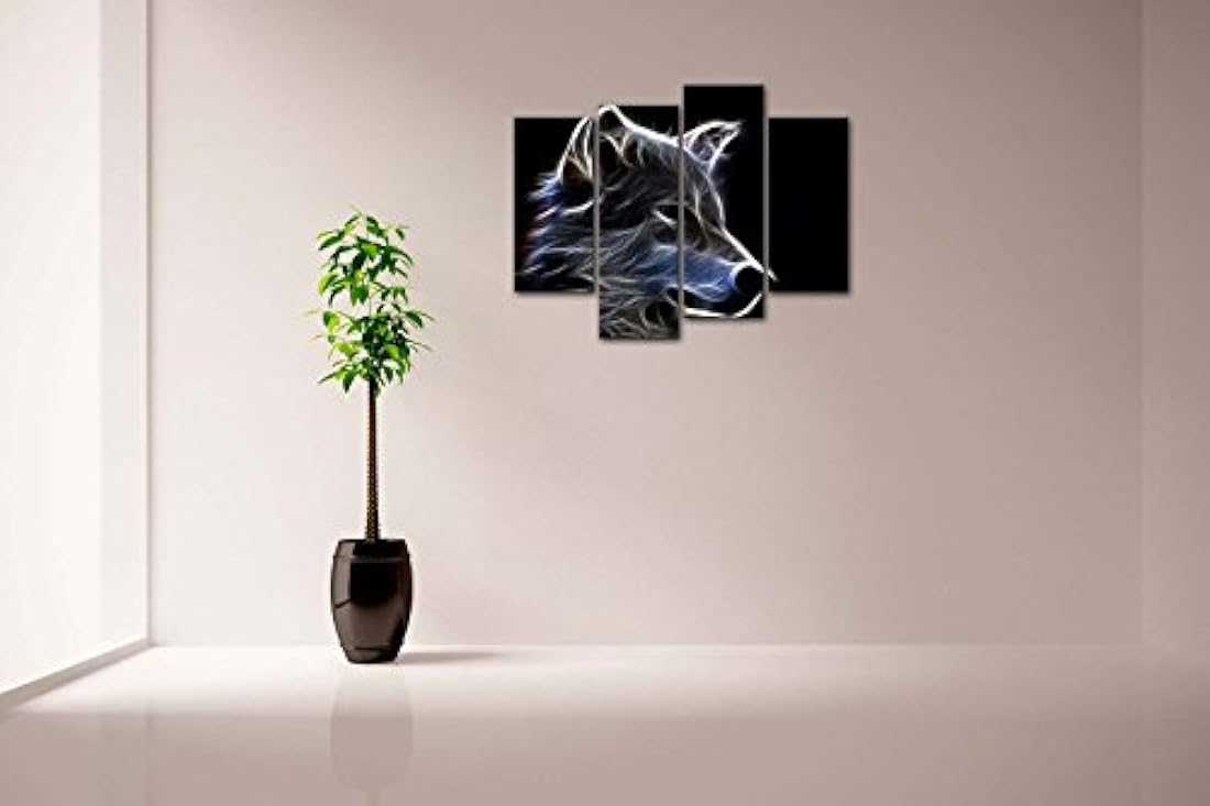 First Wall Art Lienzo decorativo diseño Lobo gris