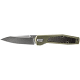 Cuchillo de bolsillo fusible hoja de borde plano salvia