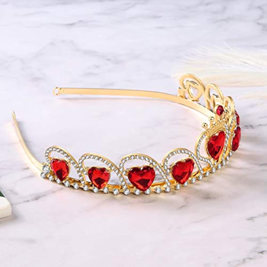 Tiara de corazón rojo Descendientes disfraz tocado reina