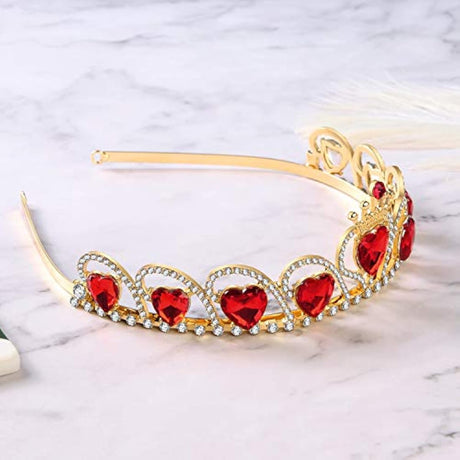Tiara de corazón rojo Descendientes disfraz tocado reina