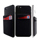 Paquete de 4 soportes para tarjetas de teléfono celular con adhesivo adhesivo para la parte posterior del teléfono, fundas elásticas para tarjetas de identificación, bolsillo para tarjetas de crédito, billetera para teléfonos inteligentes Android