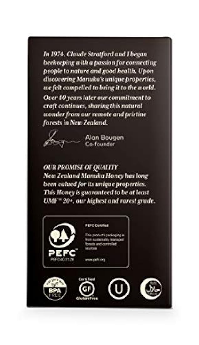 Comvita certificado UMF 20 (MGO 829) miel de Manuka cruda I de Nueva Zelanda Marca I Rara, Ultra Premium Grade Superfood I sin OMG 8.8 oz
