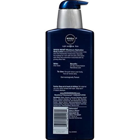Loción de máxima hidratación nutritiva de Nivea For Men