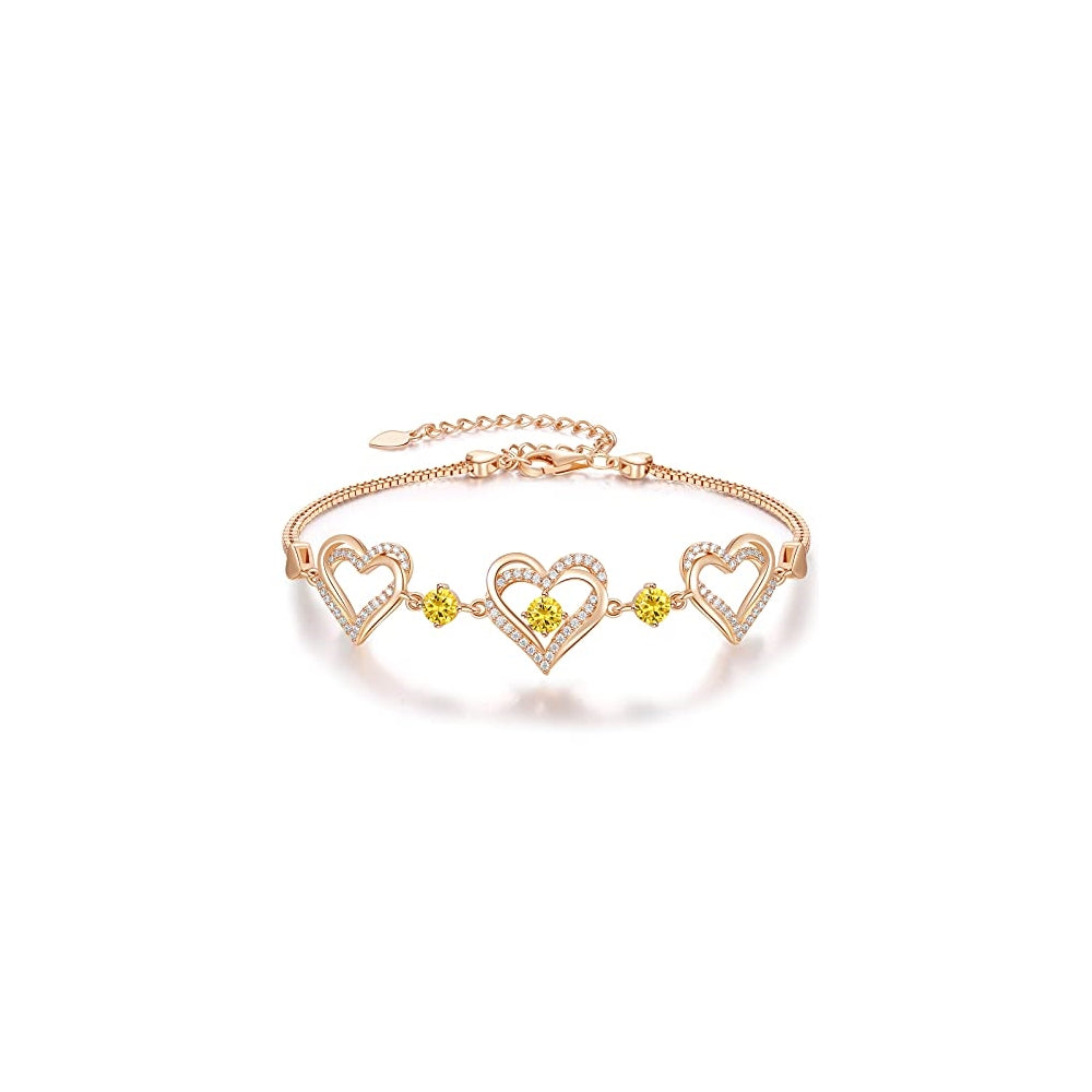 Pulseras y tobilleras plata fina 925 con colgante de corazón