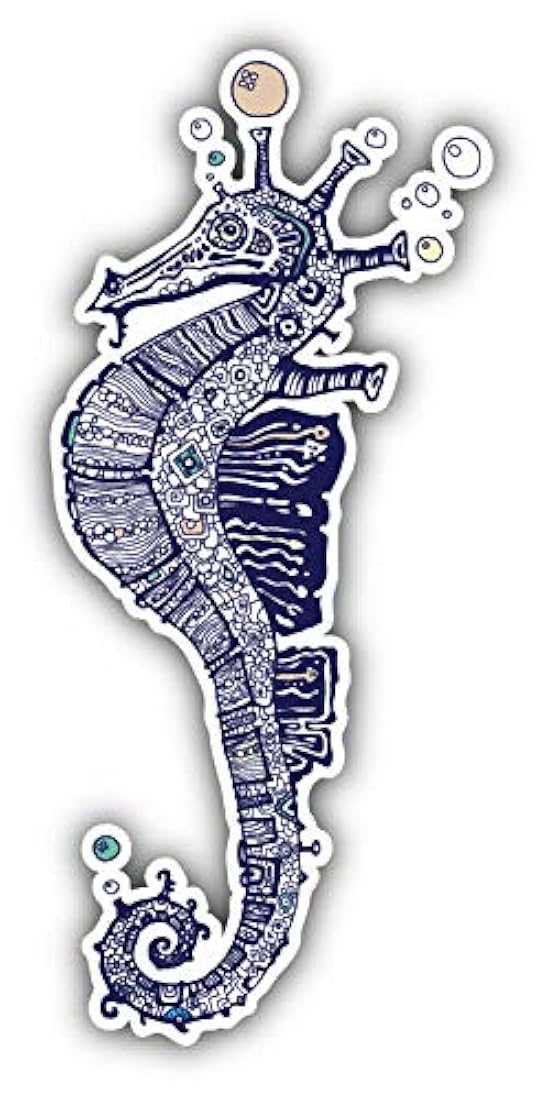 Imán  diseño de caballito de mar con estampado de animales