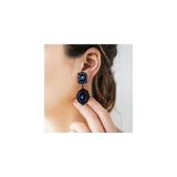 Aretes colgantes de araña con clip para mujer