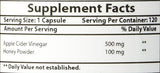 Best Naturals cápsulas de 500 mg Vinagre de sidra de manzana