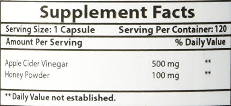 Best Naturals cápsulas de 500 mg Vinagre de sidra de manzana