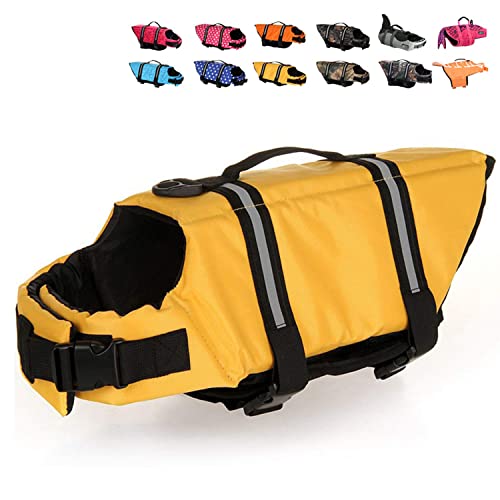 Chaleco salvavidas para perro con rayas reflectantes