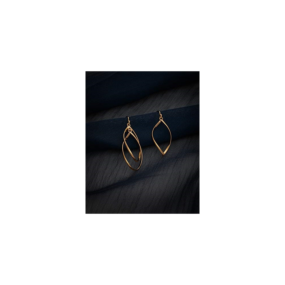 Aretes de plata de ley para mujer  chapados en oro