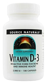 Source Naturals, Vitamina D 2000 IU Cápsulas – 100 
