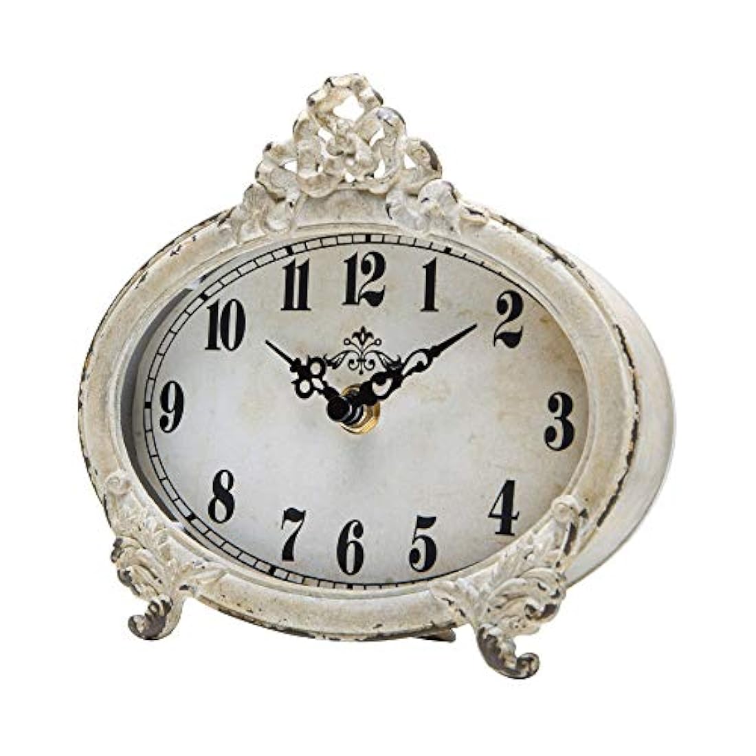 NIKKY HOME - Reloj de mesa analógico clásico, funciona con pilas, diseño rústico